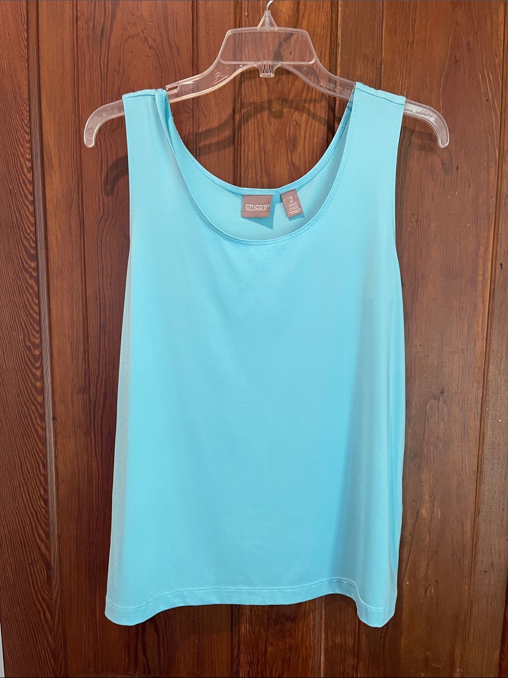 Chico's aqua sleeveless scoop neck tank